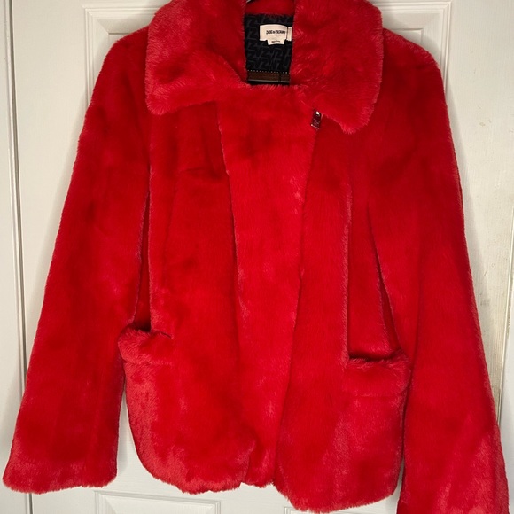 NWT Zadig & Voltaire Freeze Color Faux Fur Coat. M/L. - Picture 3 of 11
